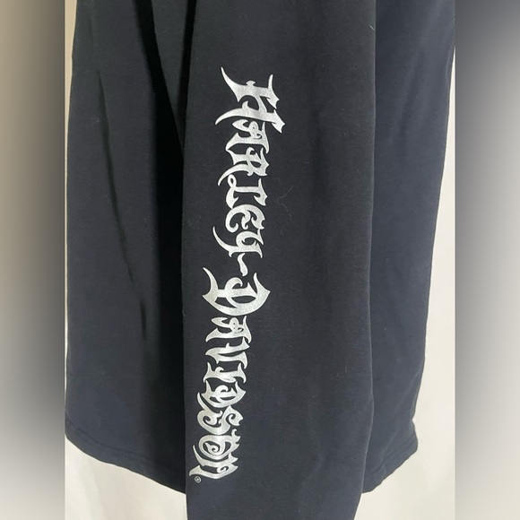 Harley Davidson 1/4 Zip Sweater Pullover Y2K Flames Bling Biker Tribal Size 1w - Picture 6 of 10